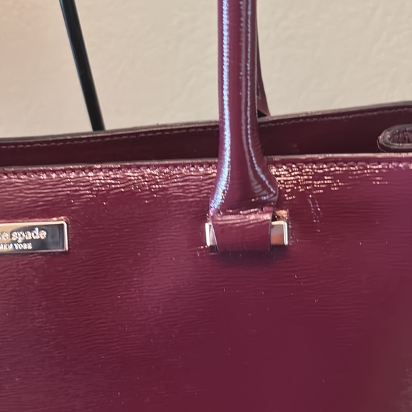 Kate Spade ♠️ New York, Bixby Place Mulled Wine Leather Elena Satchel - Picture 4 of 13